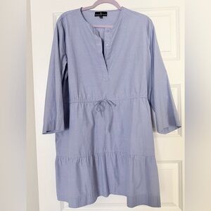 Pomander Place Blue Button-Up Dress